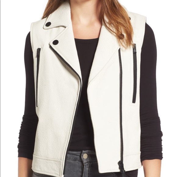 🔥🔥DEREK LAM 10 CROSBY leather moto vest - Picture 3 of 17